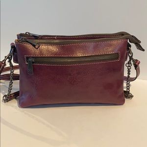 Patricia Nash Wine Colored Crossbody Shoulder Bag